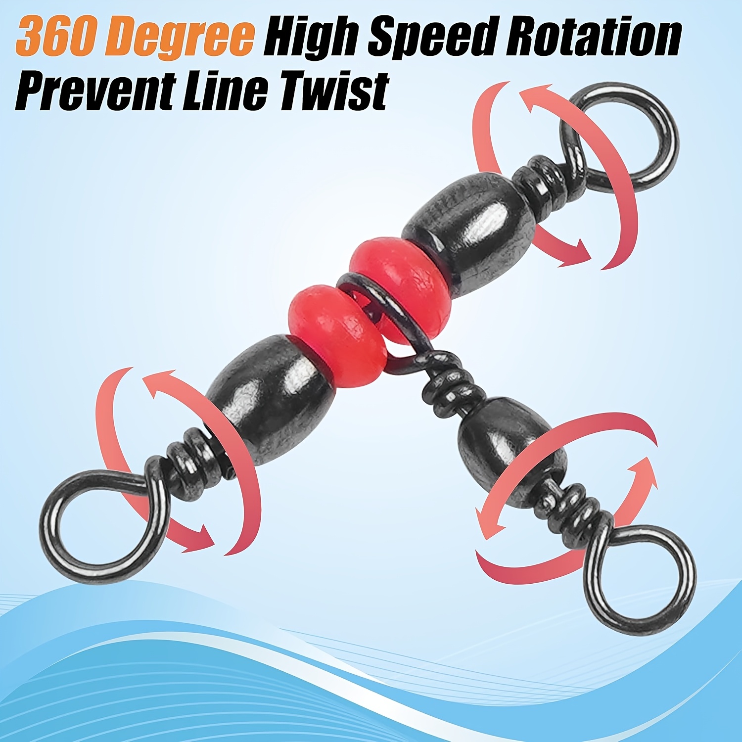 3 Three Way Swivels,Triple Swi - Baitcasting Reel 评论和价格