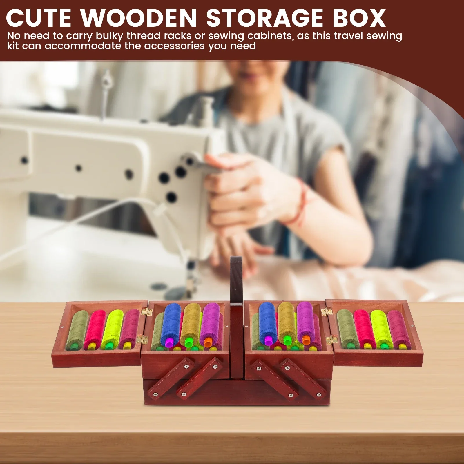 Expandable Sewing Thread Box W - Reel Handle 评论和价格